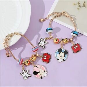NEW Disney Style Minnie Mouse & Mickey Mouse Bracelet